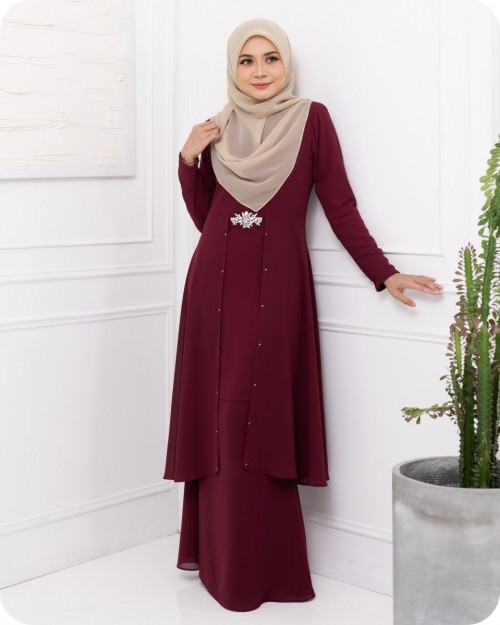 CITRAKIRANA KURUNG - DARK MAROON