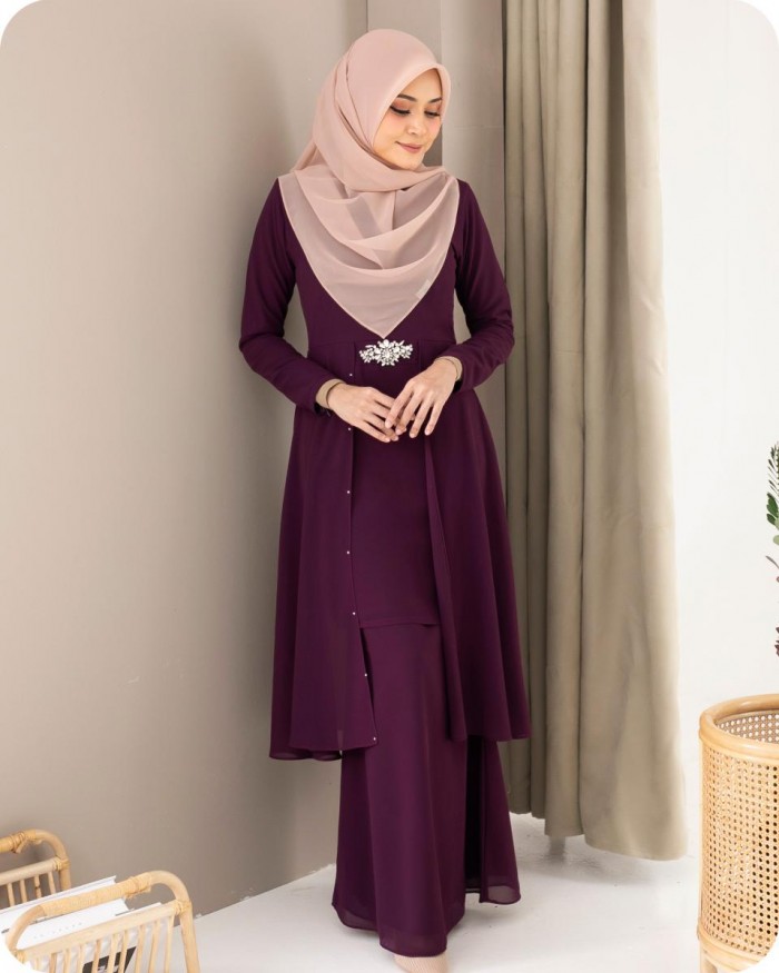 CITRAKIRANA KURUNG - DARK PURPLE