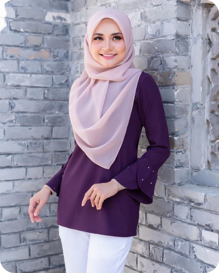 DAISY BLOUSE - DARK PURPLE