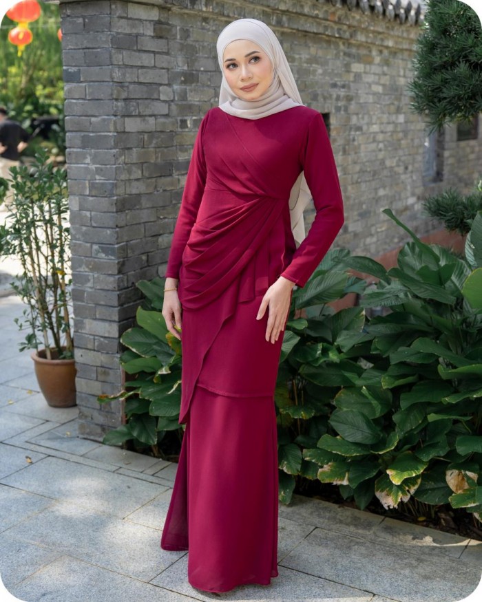 SERENA KURUNG - DARK MAROON