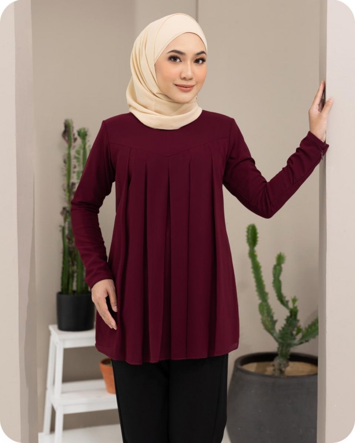 ADELINE BLOUSE - MANGOSTEEN