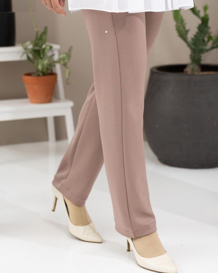 CLARA PANTS - MILK BROWN