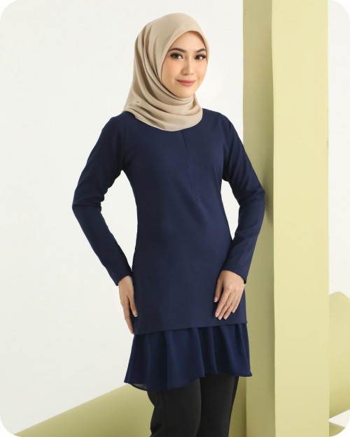 BELINDA BLOUSE - NAVY BLUE