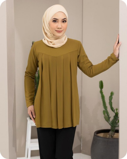 ADELINE BLOUSE - OLIVE