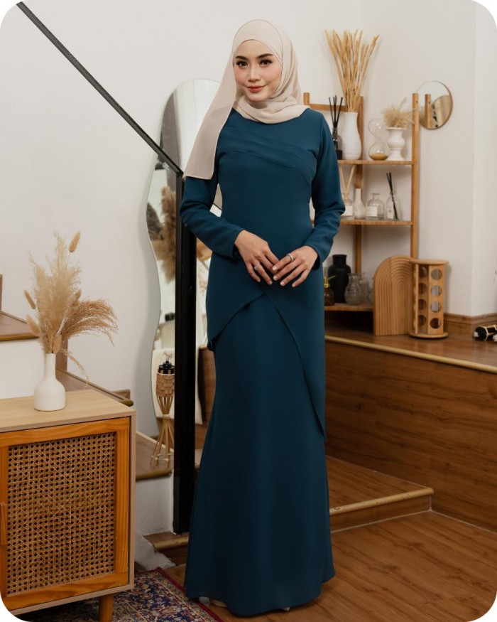 CATHELYN KURUNG - TEAL BLUE